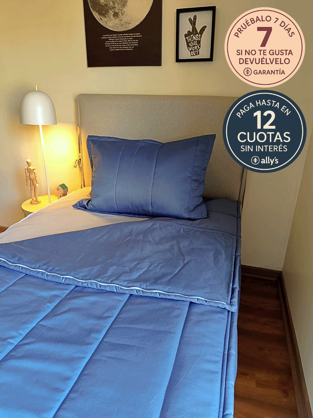 Set ropa de cama todo en uno Azul