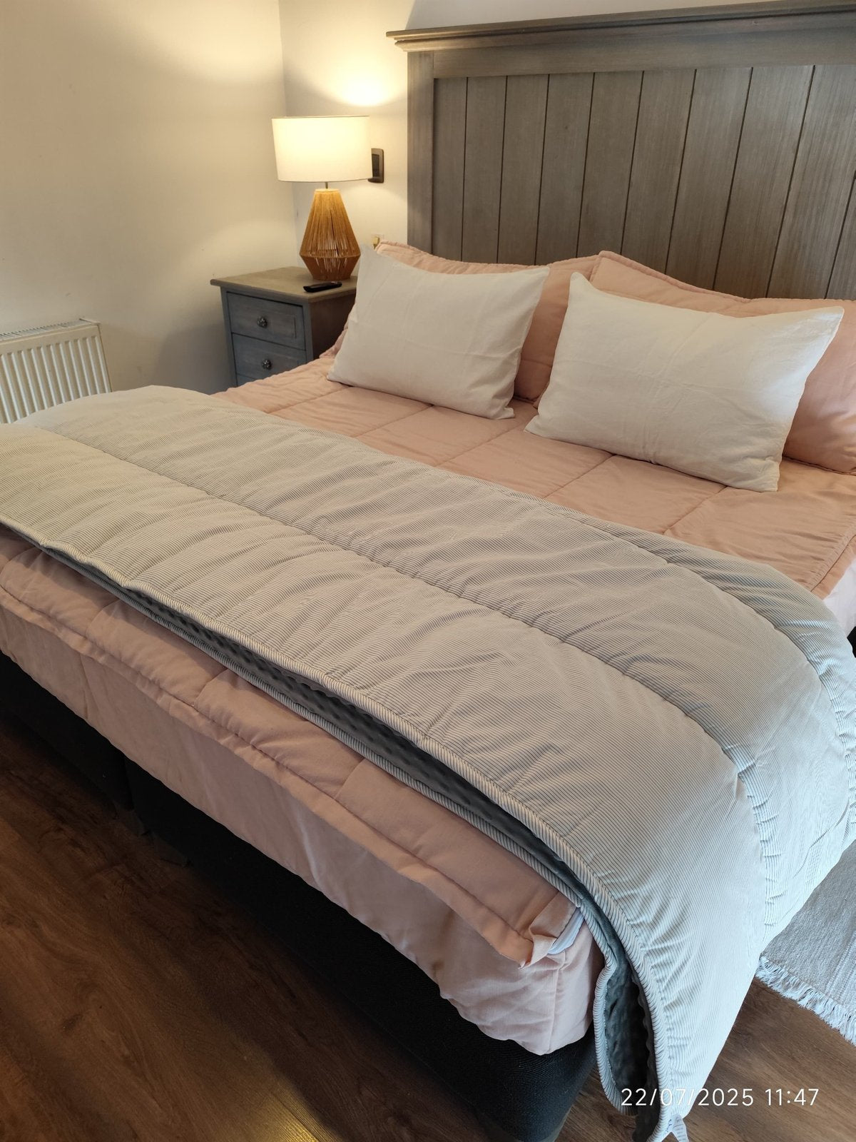 Plumón/Manta Minky Lineas Grises