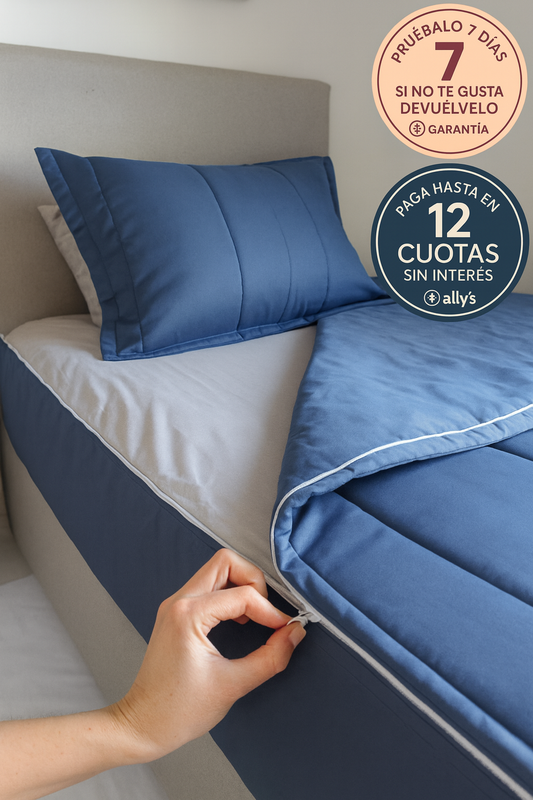 Set ropa de cama todo en uno Azul