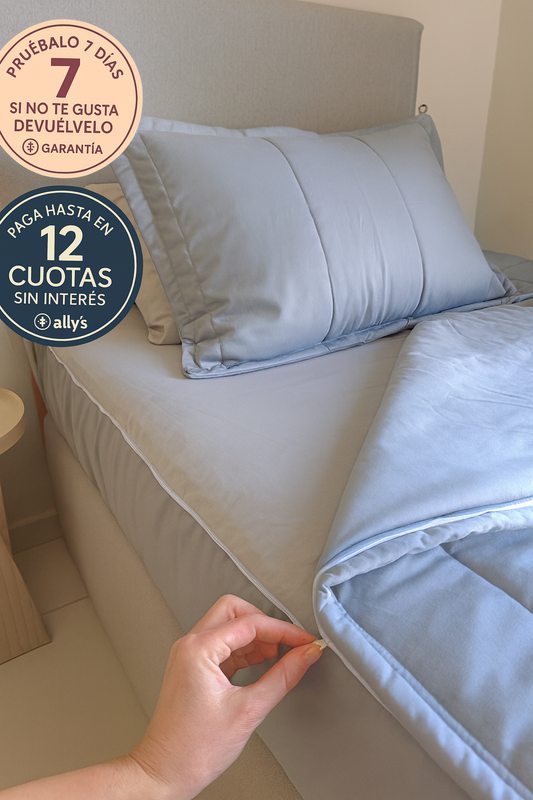 Set ropa de cama todo en uno Gris