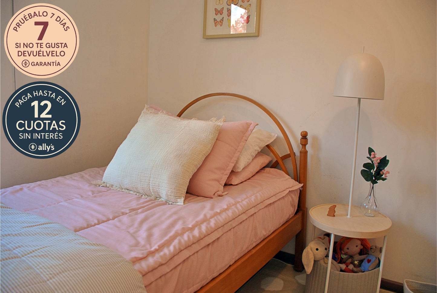 Set ropa de cama todo en uno Rosa