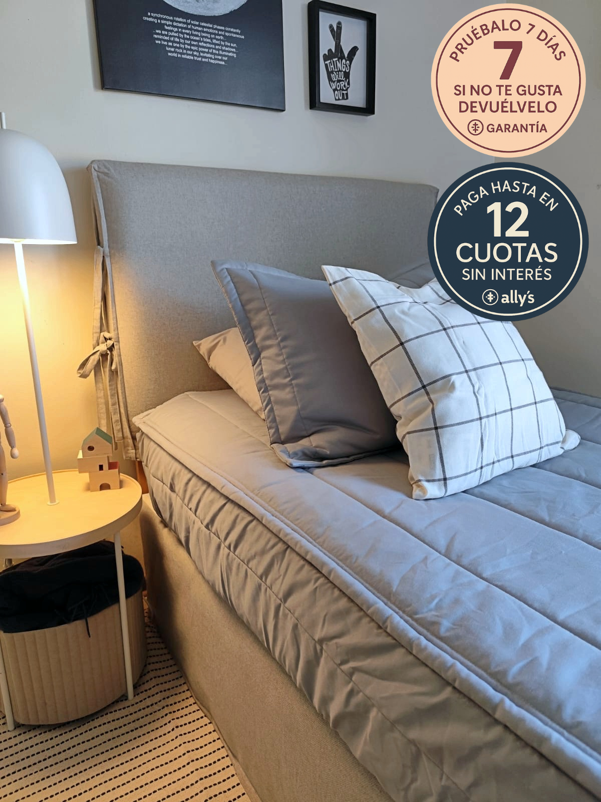 Set ropa de cama todo en uno Gris