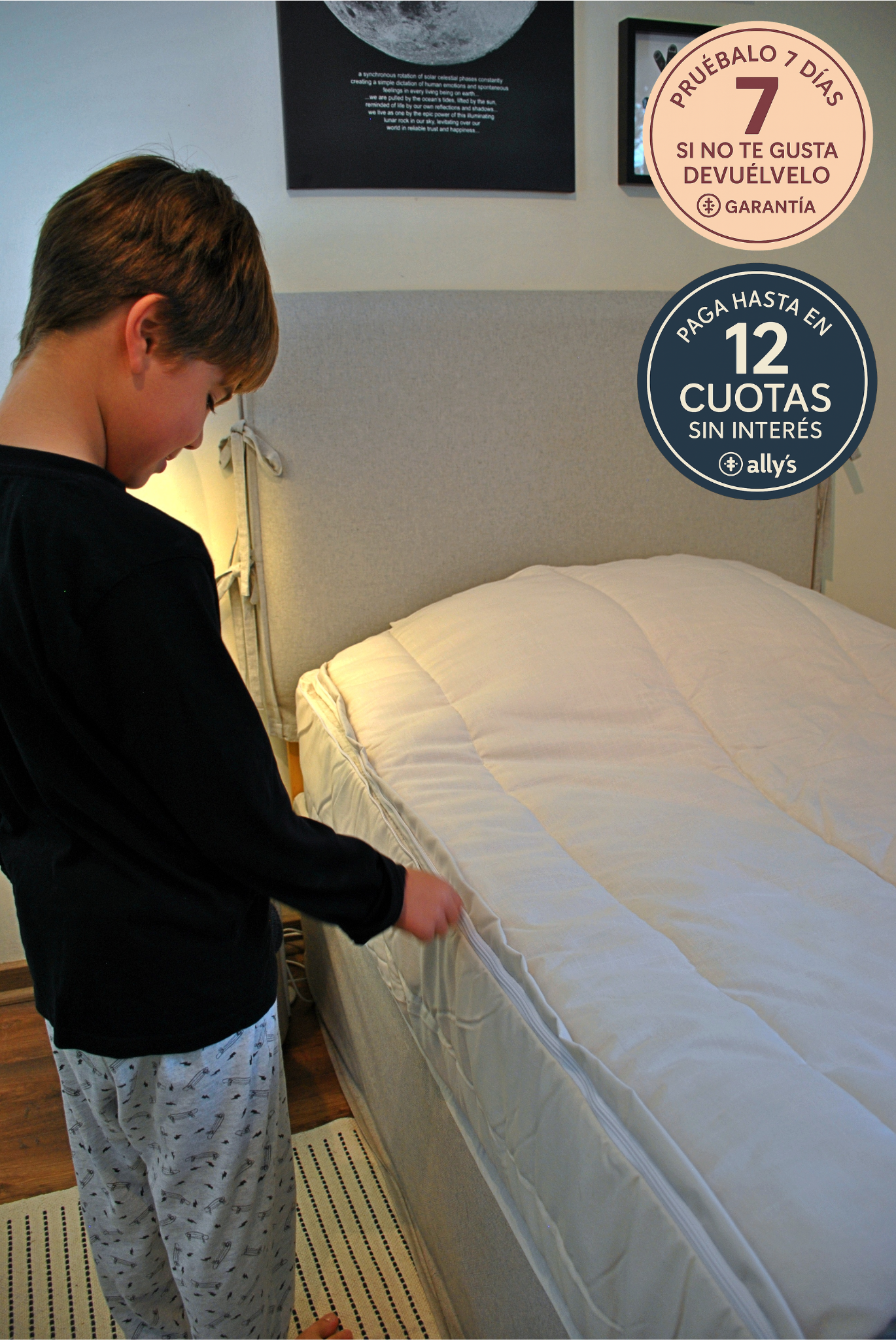 Set ropa de cama todo en uno Beige