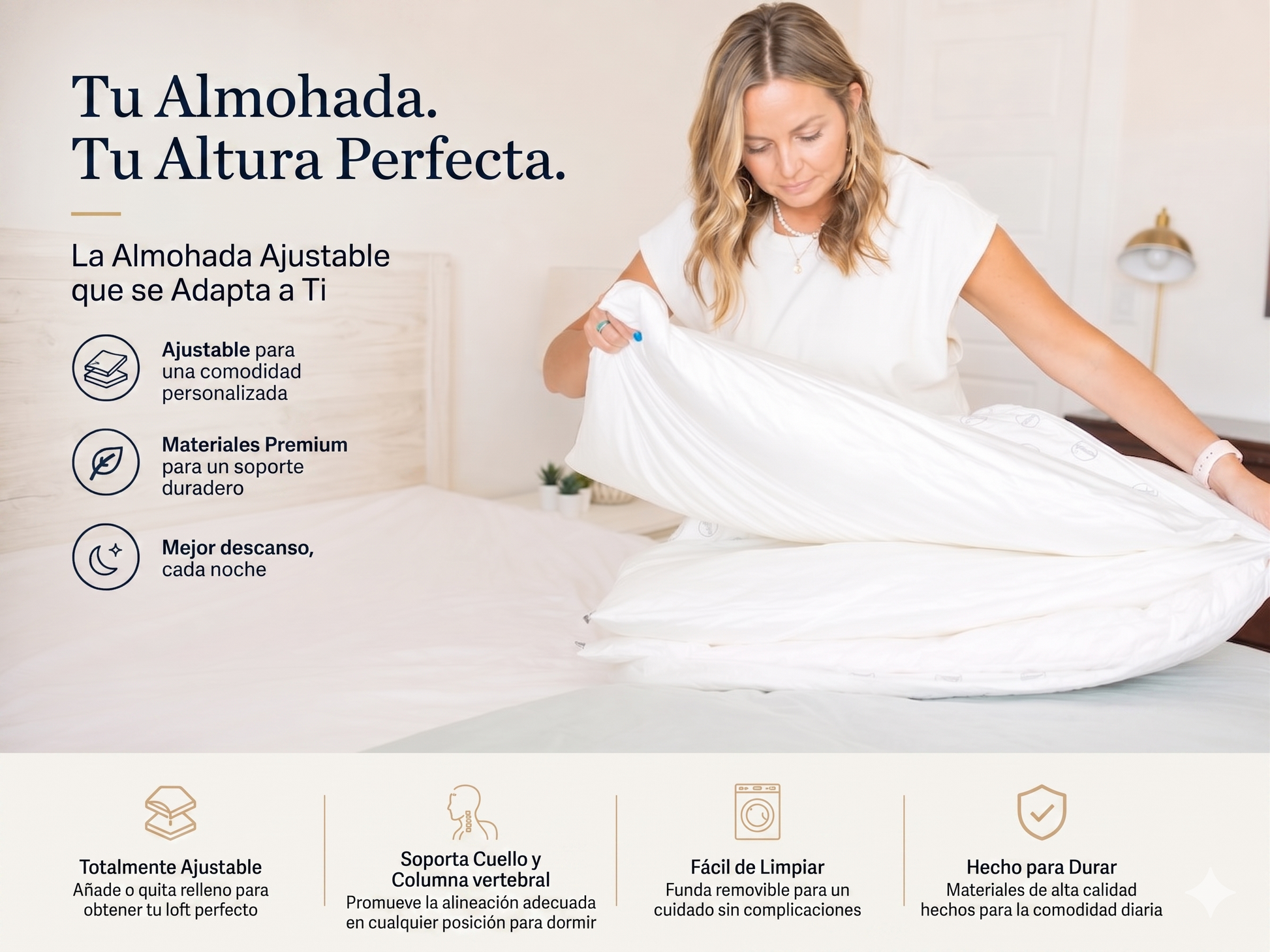 Almohada Ajustable Premium Ally's Chile