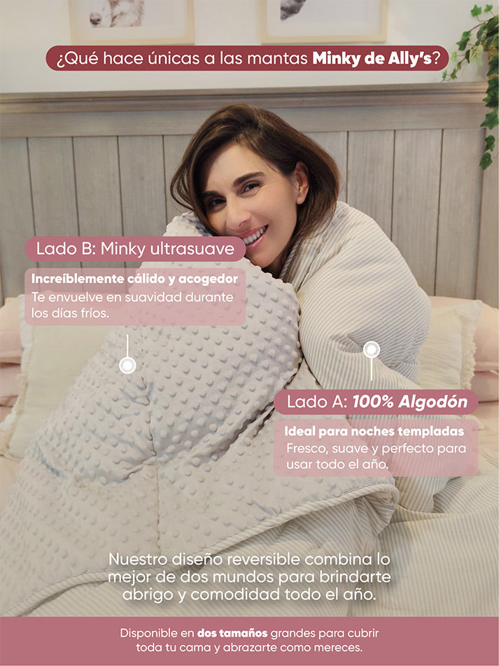 Plumón/Manta  Minky Lineas Cafe