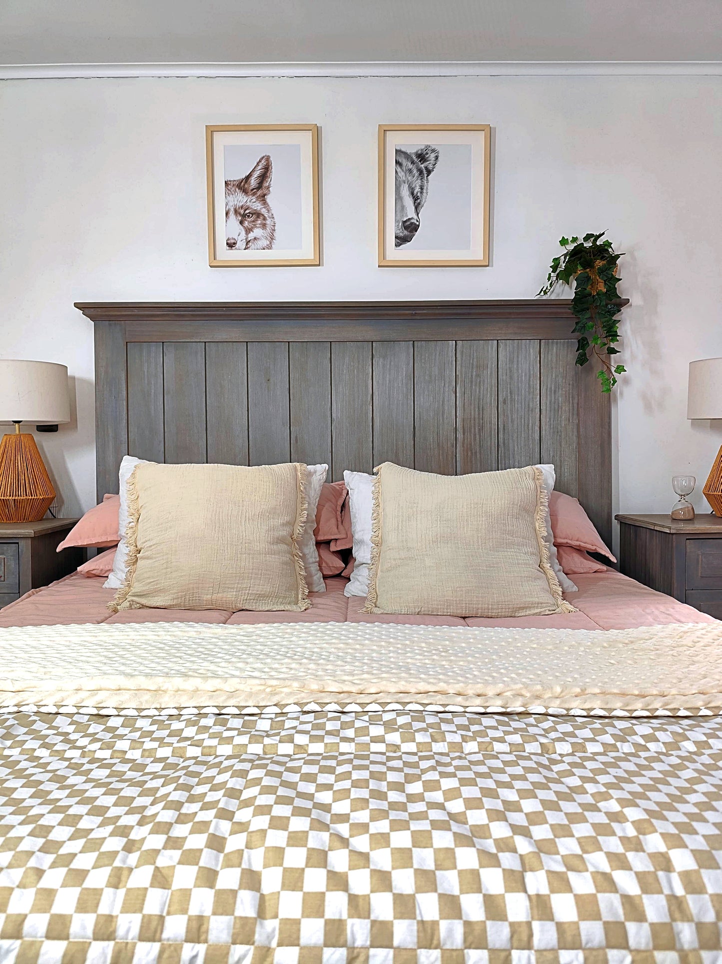 Plumón/Manta  Minky Cuadros