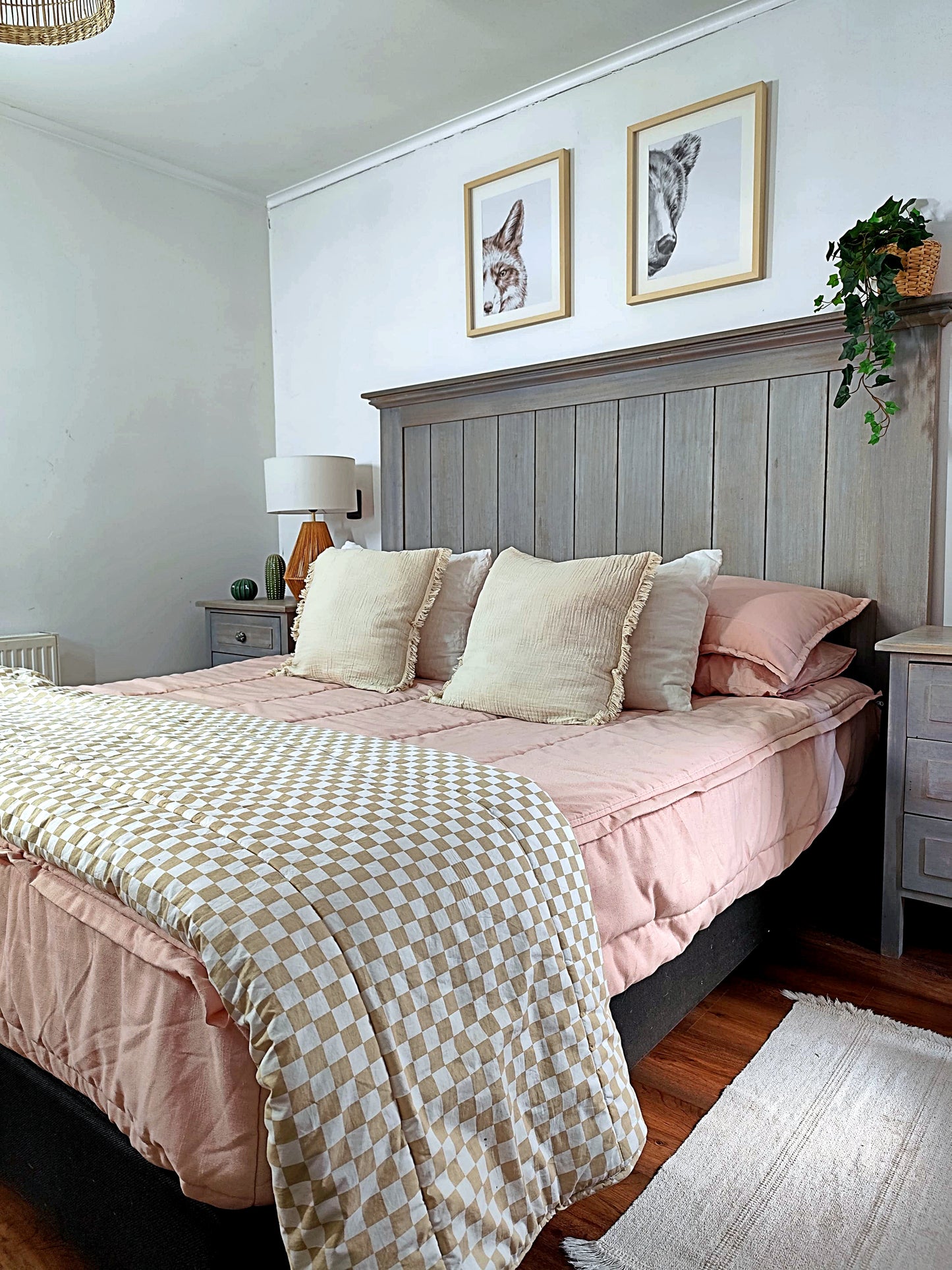 Plumón/Manta  Minky Cuadros