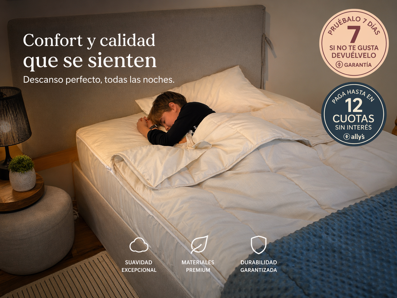 Set ropa de cama todo en uno Beige