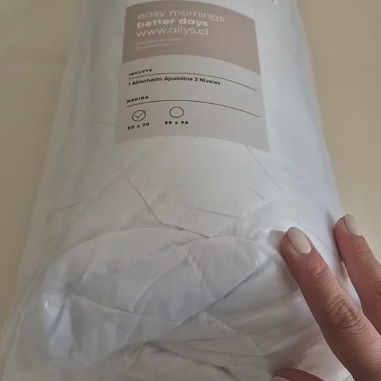 Almohada Ajustable ally's — cómo se abre y se ajusta a tu altura