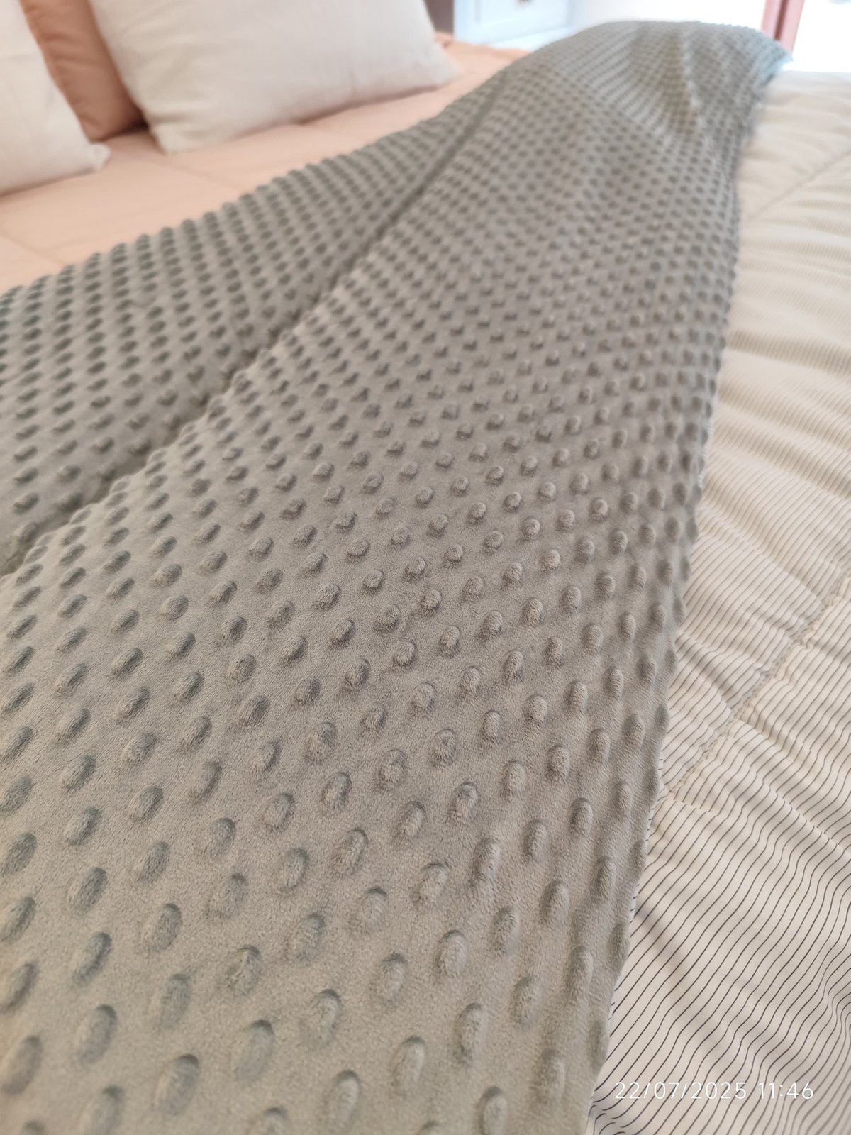 Plumón/Manta  Minky Lineas Grises