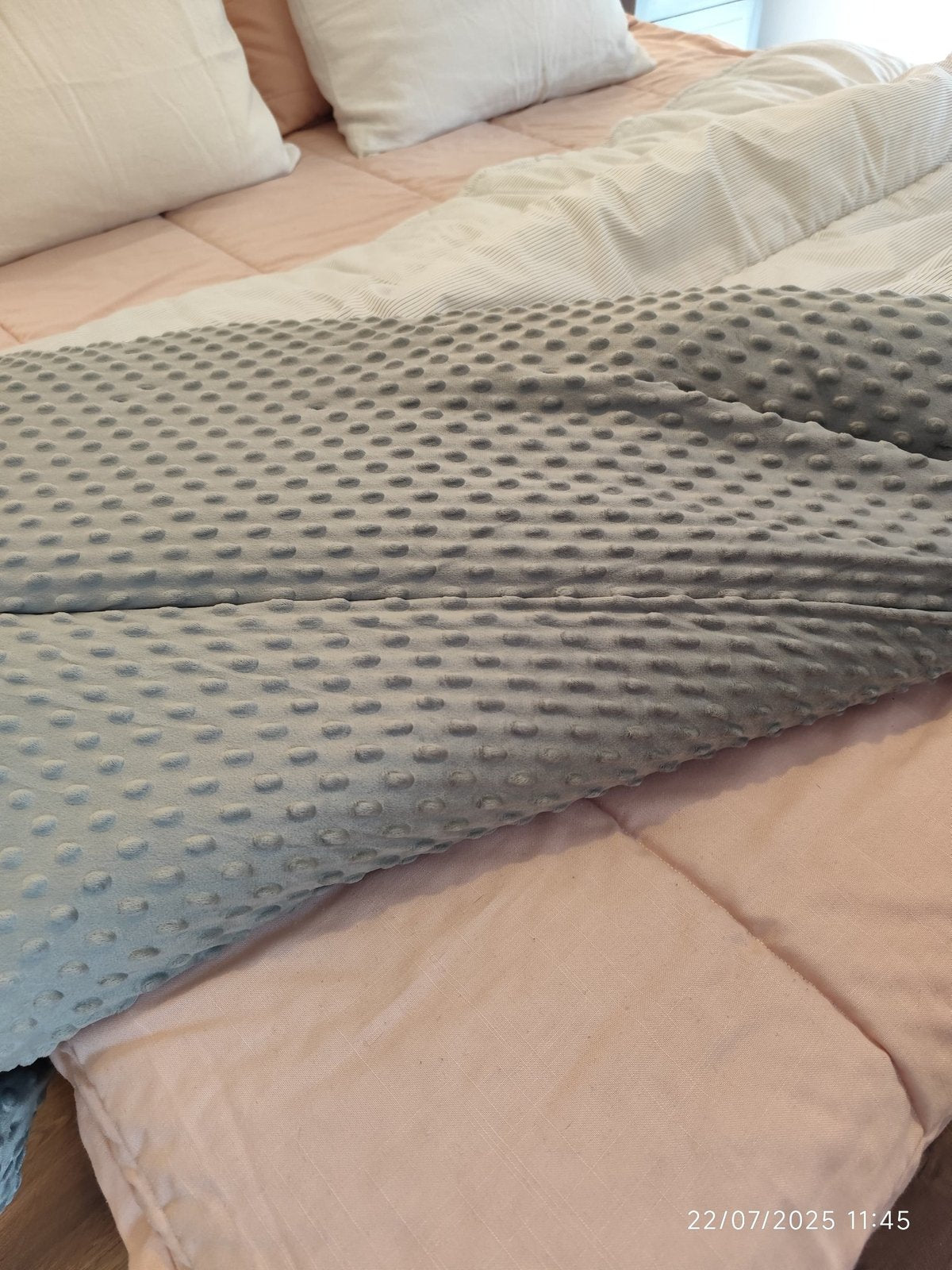 Plumón/Manta  Minky Lineas Grises